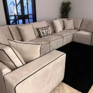 Camden Extra Large U Shape Sofa w/black Piping